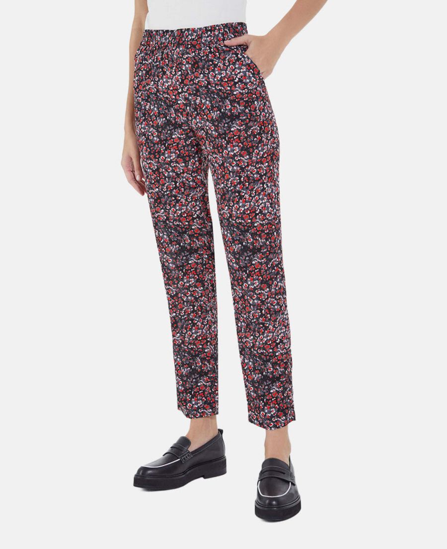 The Kooples F BLACK - RED straight printed pants