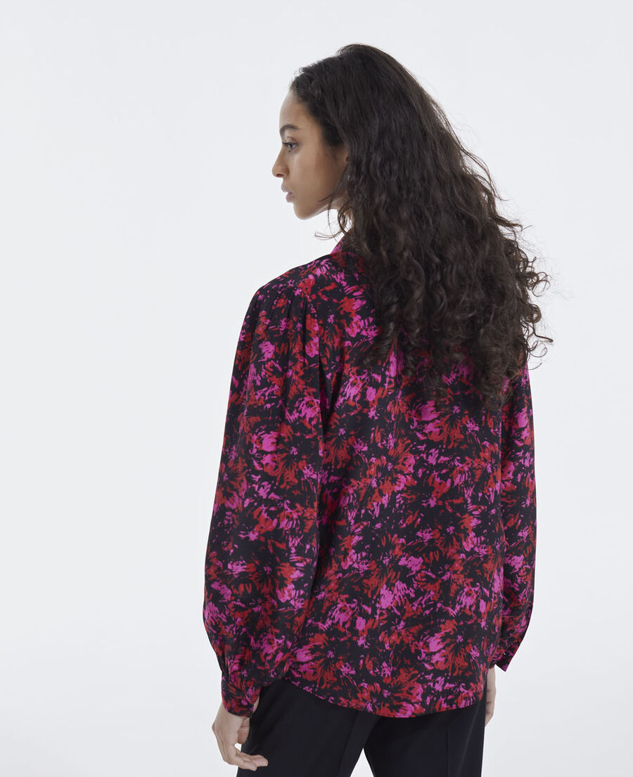 The Kooples F PINK red and pink patterned silk shirt