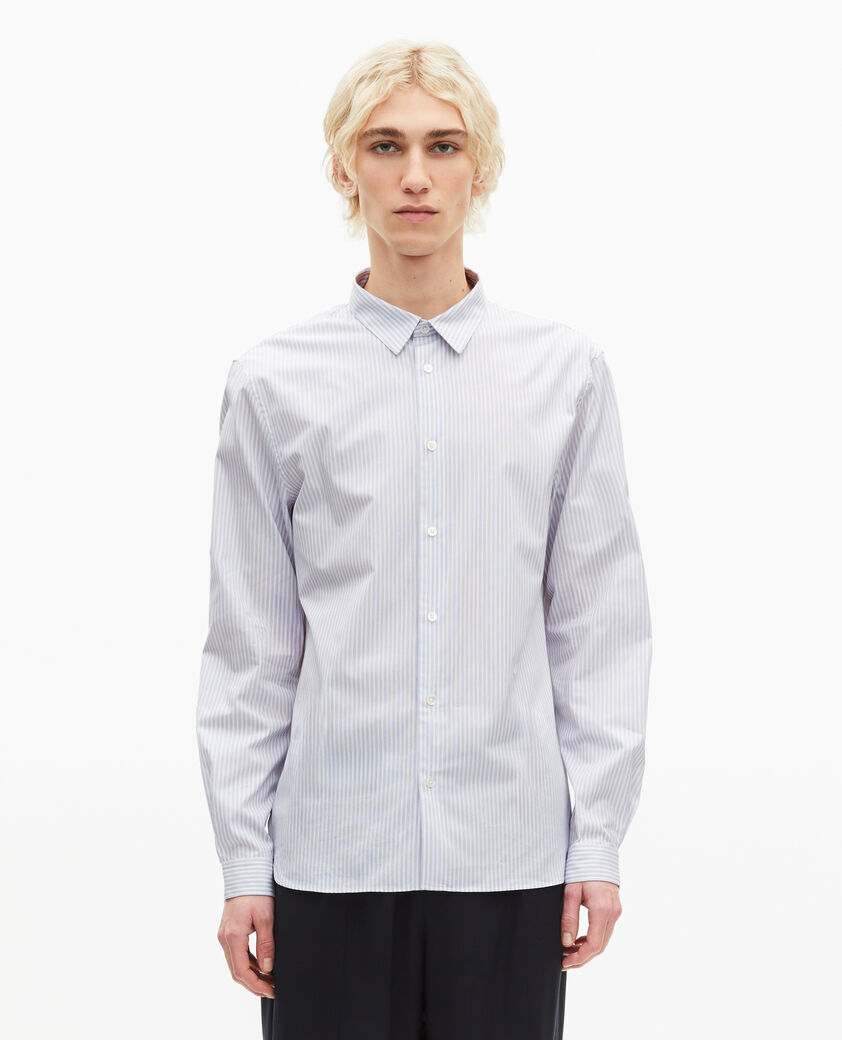 The Kooples MEN BLUE WHITE light blue pinstripe shirt