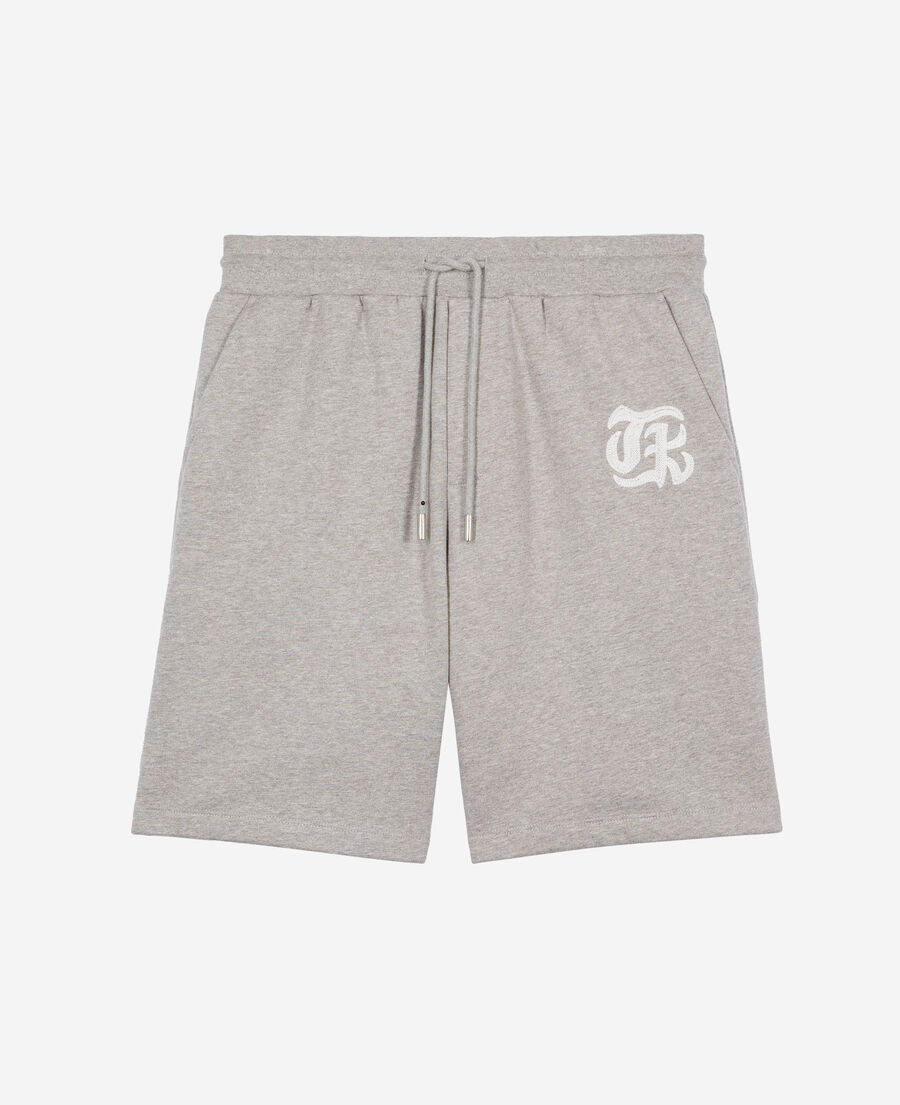 The Kooples MEN ARDOISE grey cotton shorts