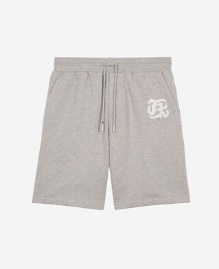 The Kooples MEN ARDOISE grey cotton shorts
