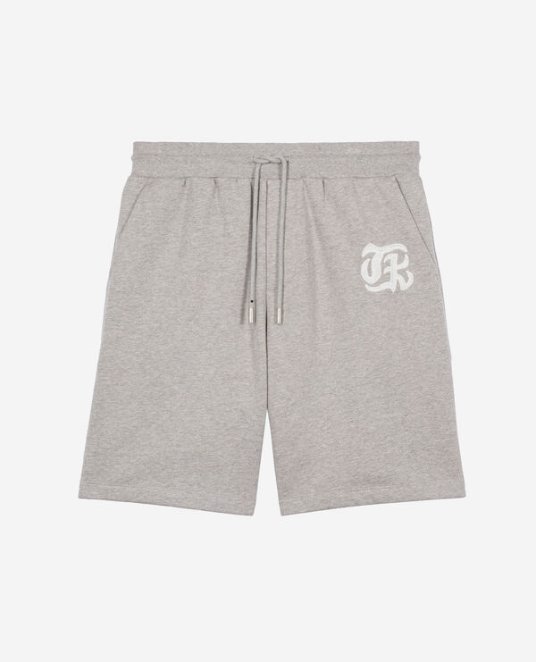 The Kooples MEN ARDOISE grey cotton shorts