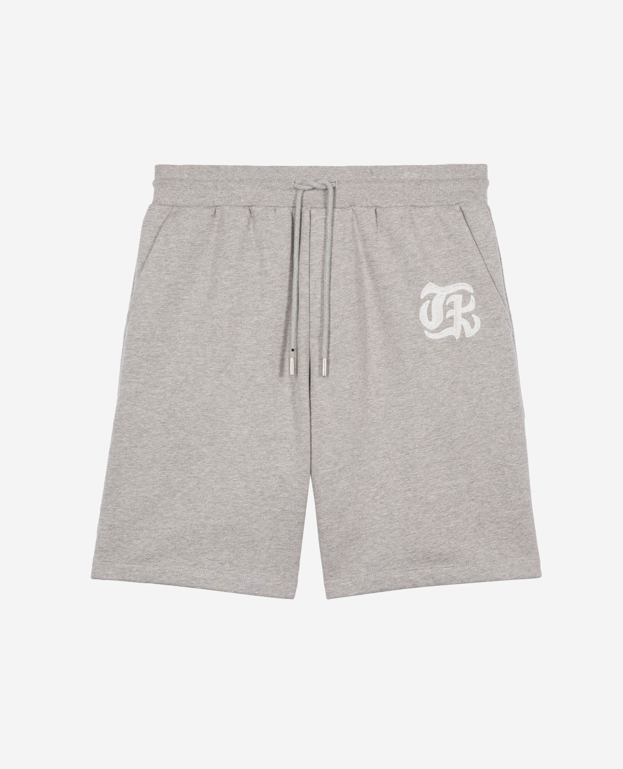 Grey cotton shorts, ARDOISE, hi-res image number null