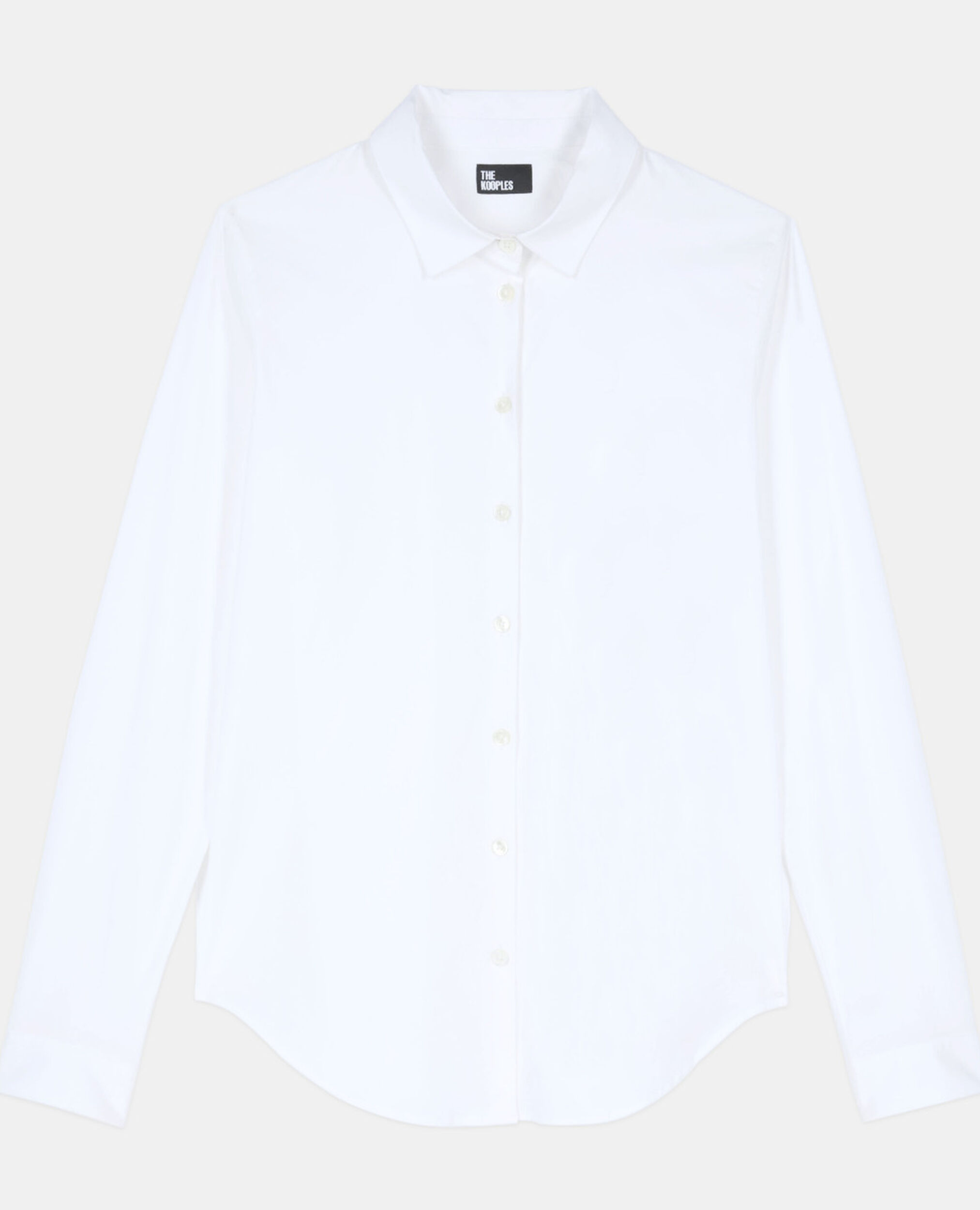 White poplin shirt, WHITE, hi-res image number null