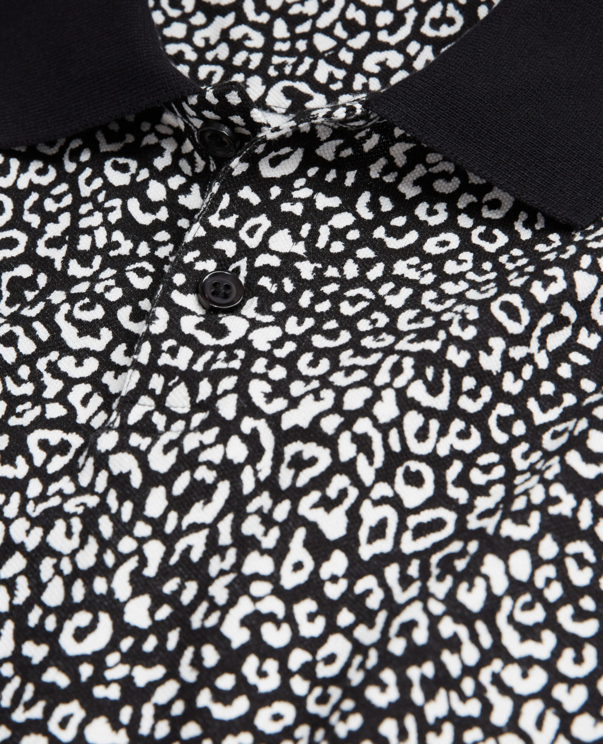 Camisa polo leopardo negra, ECRU, hi-res image number null