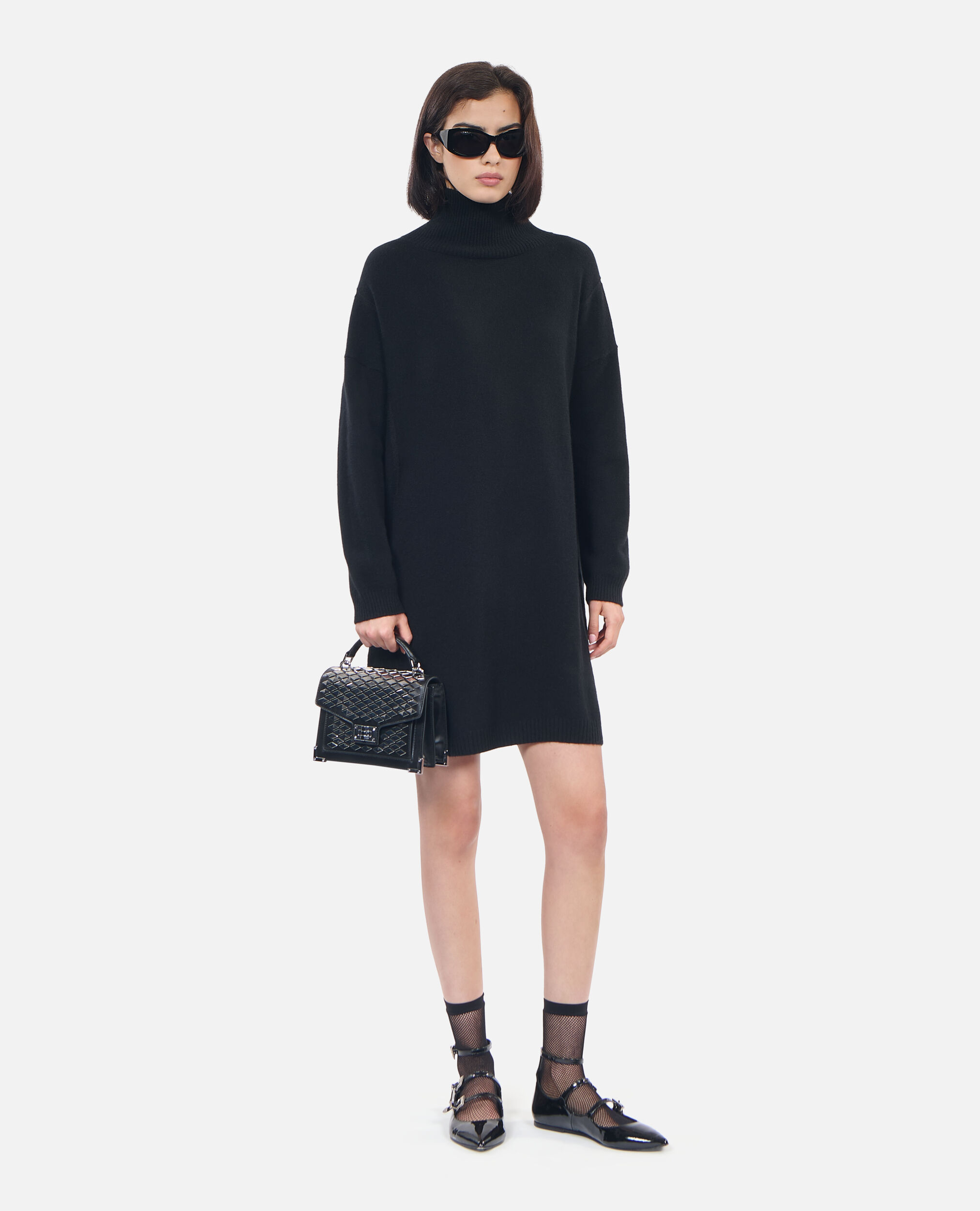 Black cashmere sweater dress outlet