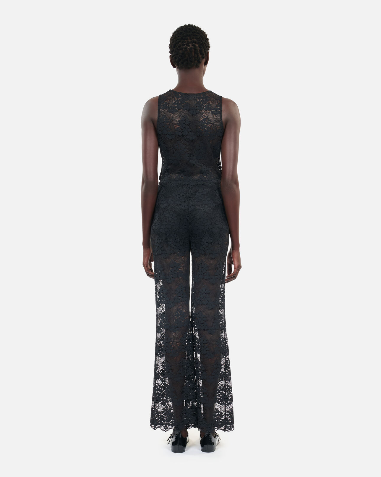 The Kooples WOMEN BLACK black lace trousers