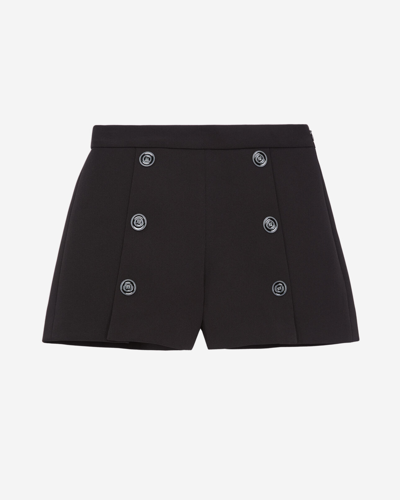 The Kooples WOMEN BLACK black crepe shorts