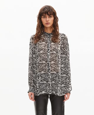 The Kooples F BLACK WHITE zebra print shirt