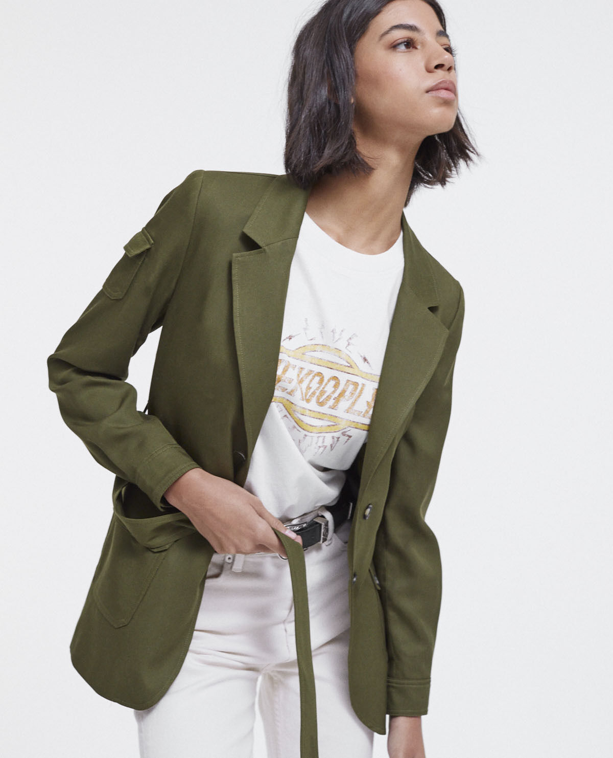 Veste kaki the kooples outlet