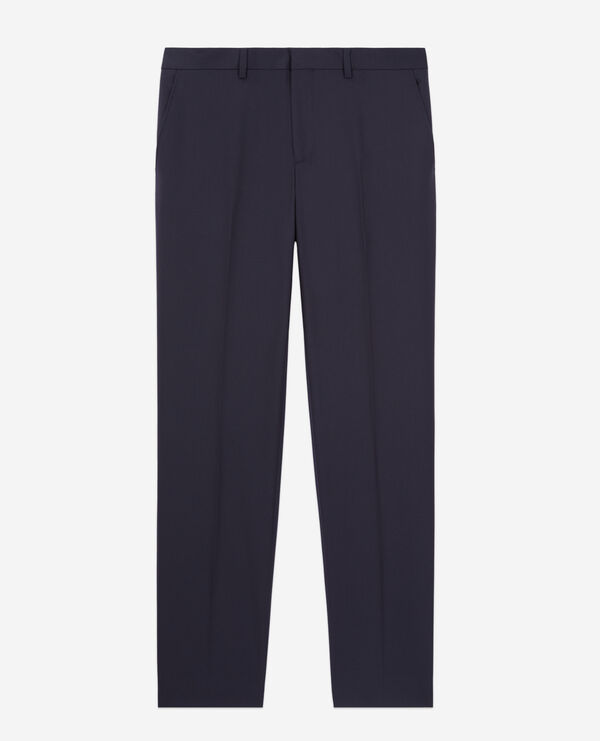 navy blue wool suit trousers