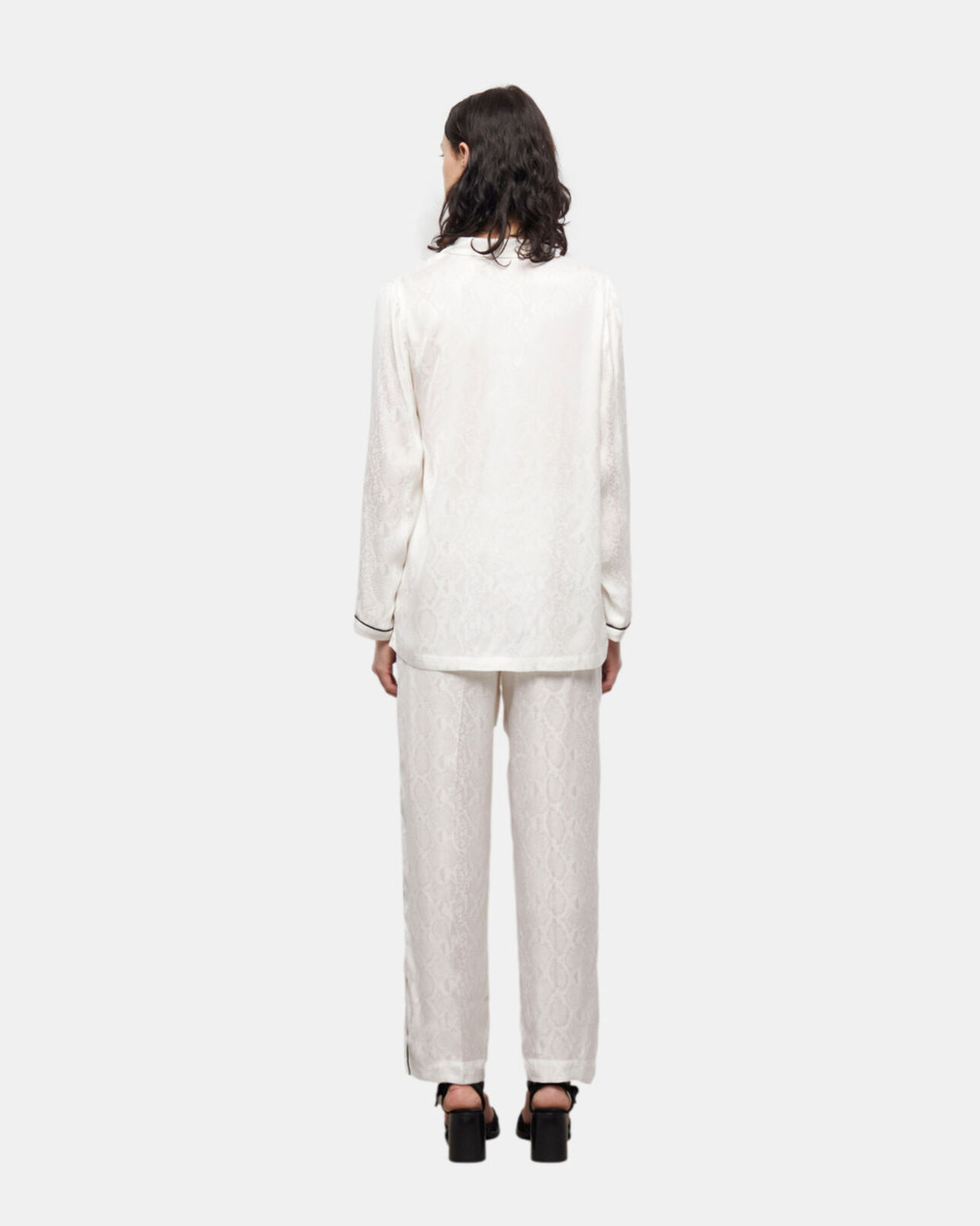 The Kooples FEMME WHITE chemise python blanc