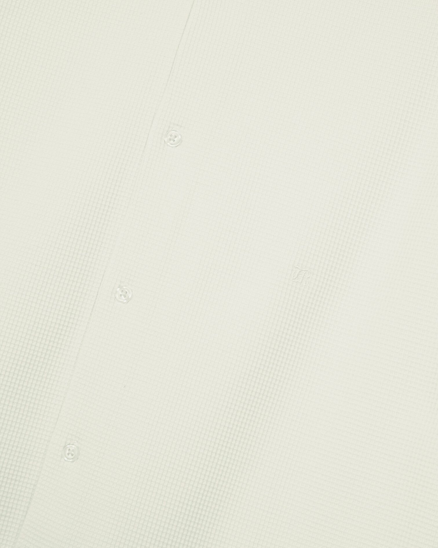 Ecru honeycomb short-sleeve shirt, ECRU, hi-res image number null