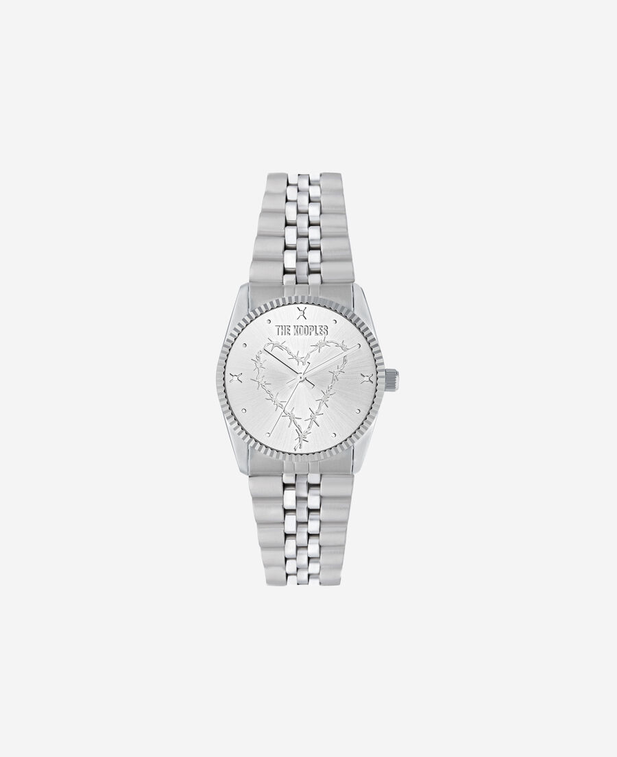 The Kooples MIXED SILVER silver heart wire watch