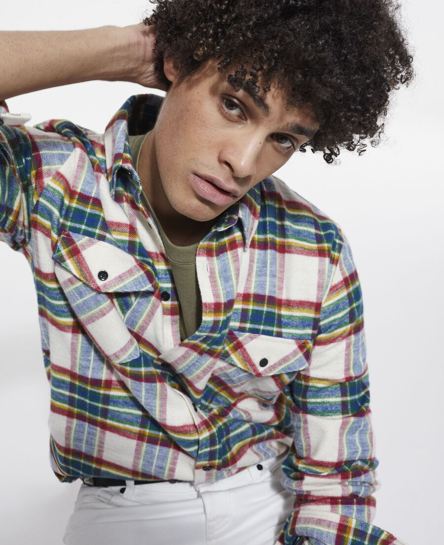 chemise col classique à carreaux