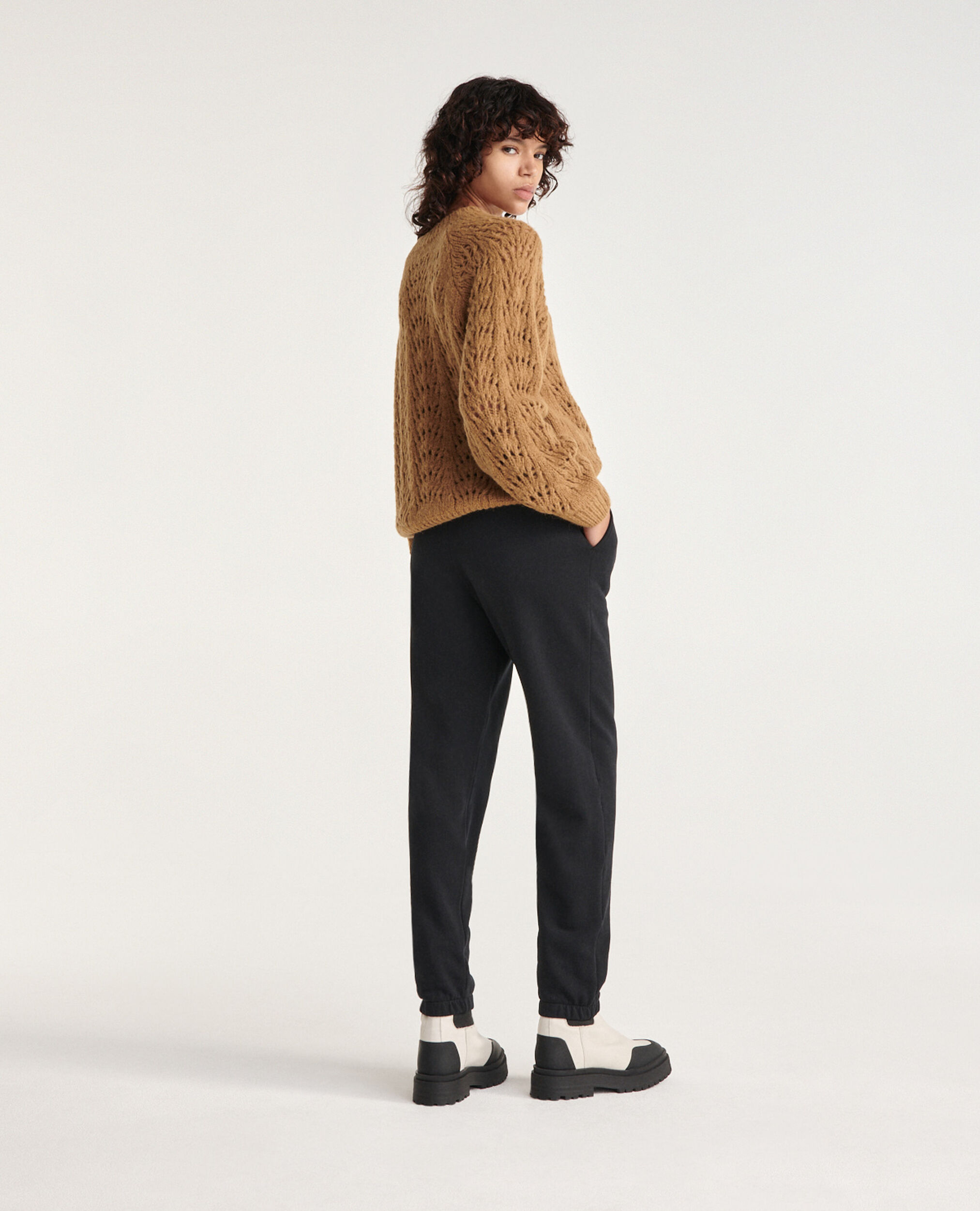 Black joggers with small The Kooples logo, BLACK, hi-res image number null