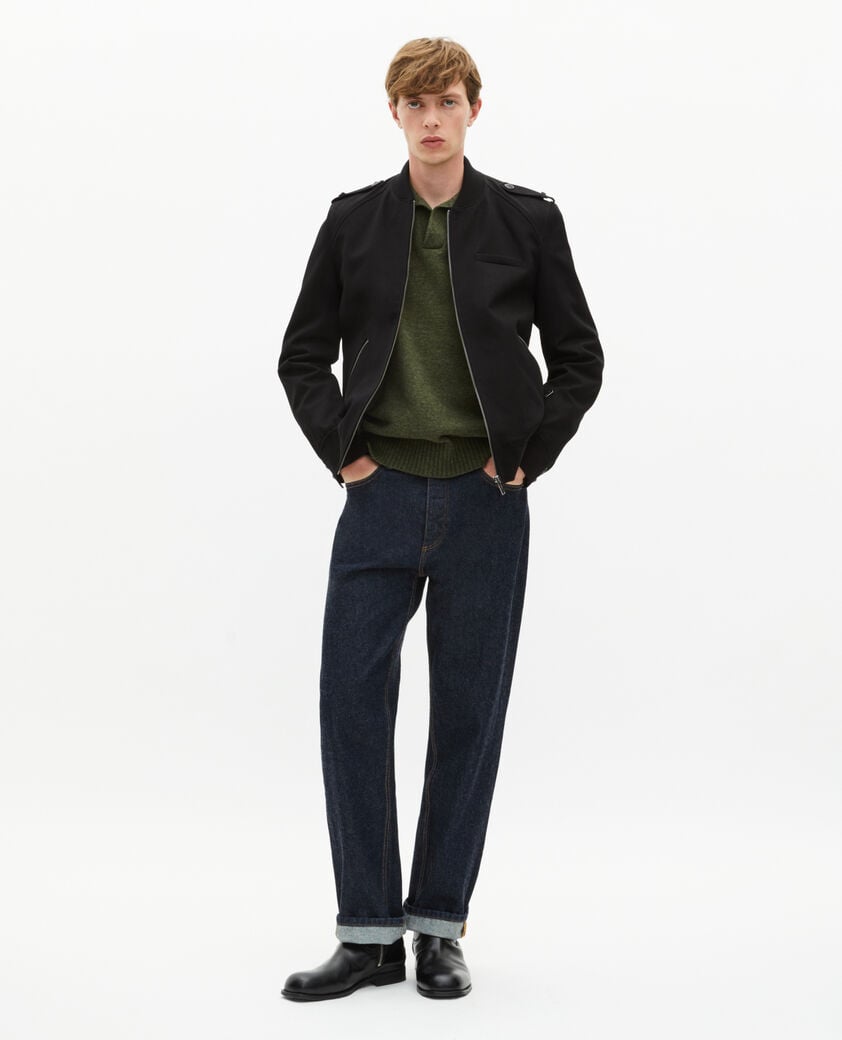 The Kooples MEN BLACK black cotton teddy jacket