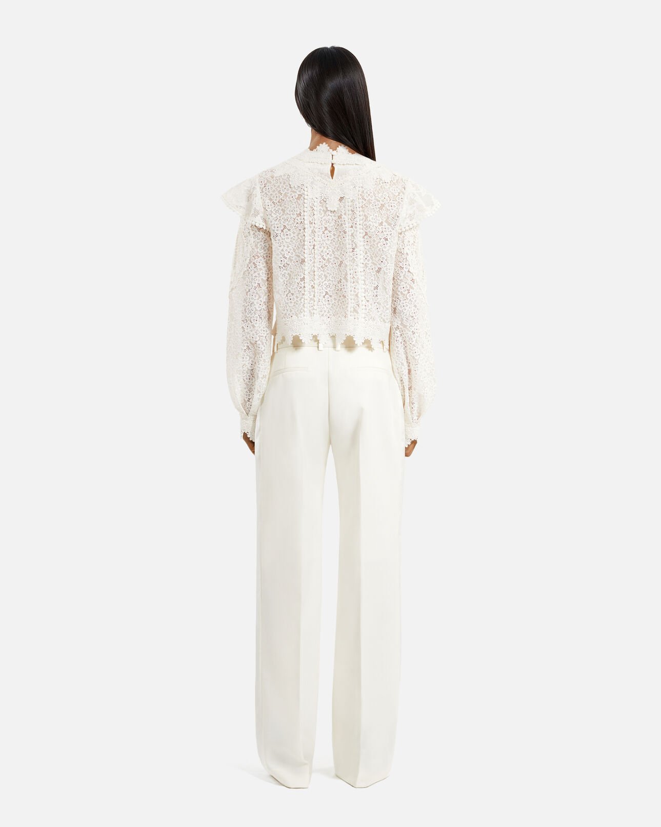 The Kooples DAMEN ECRU weite smokinghose ecru