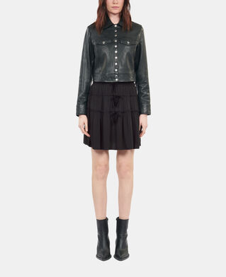 The Kooples FEMME BLACK jupe courte avec n&oelig;uds noire