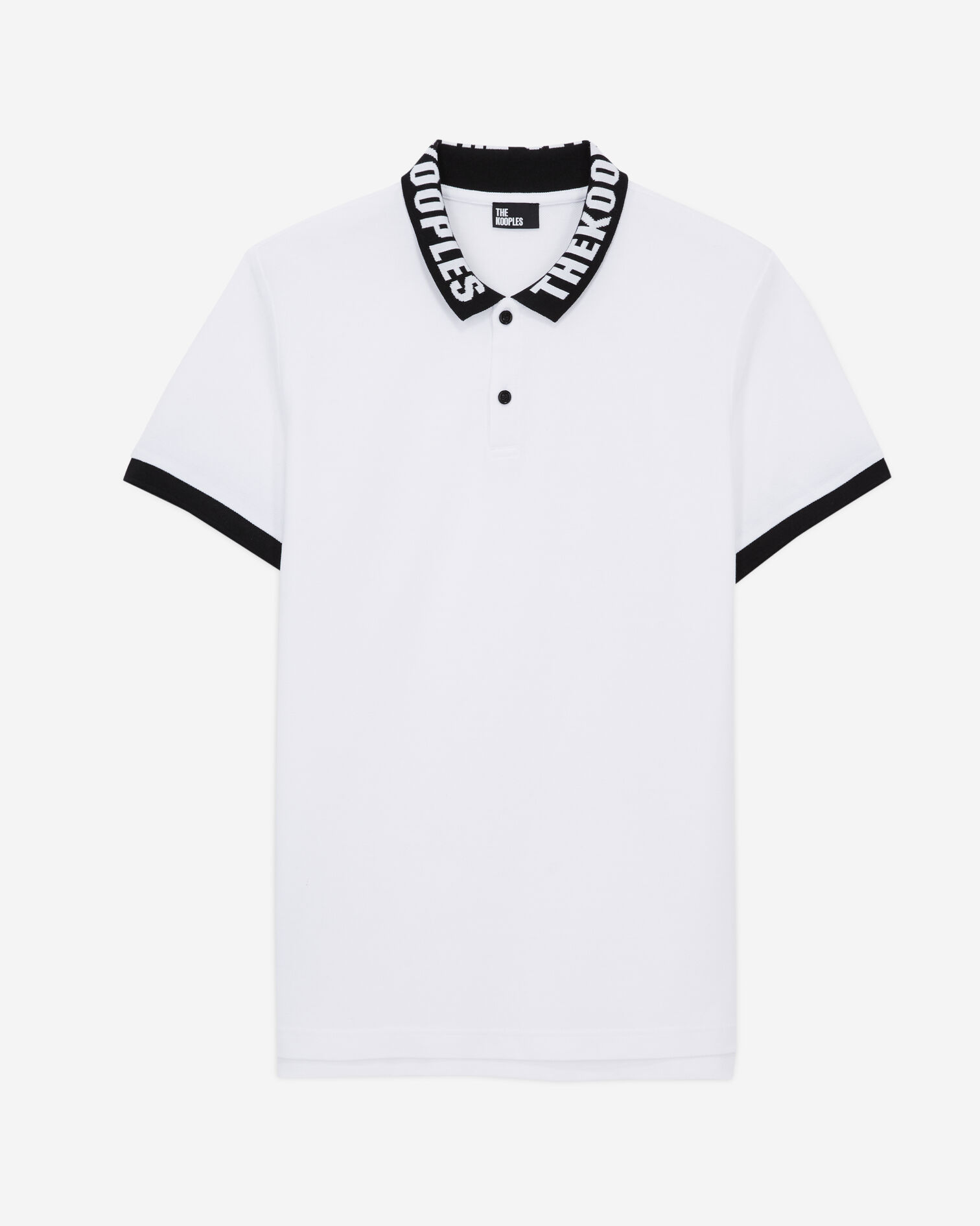 Weißes Poloshirt mit Logo am Kragen, WHITE, hi-res image number null