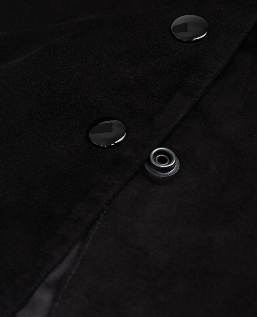 The Kooples WOMEN BLACK short black leather skirt