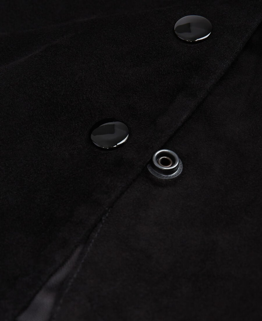 The Kooples WOMEN BLACK short black leather skirt