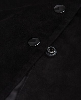 The Kooples WOMEN BLACK short black leather skirt