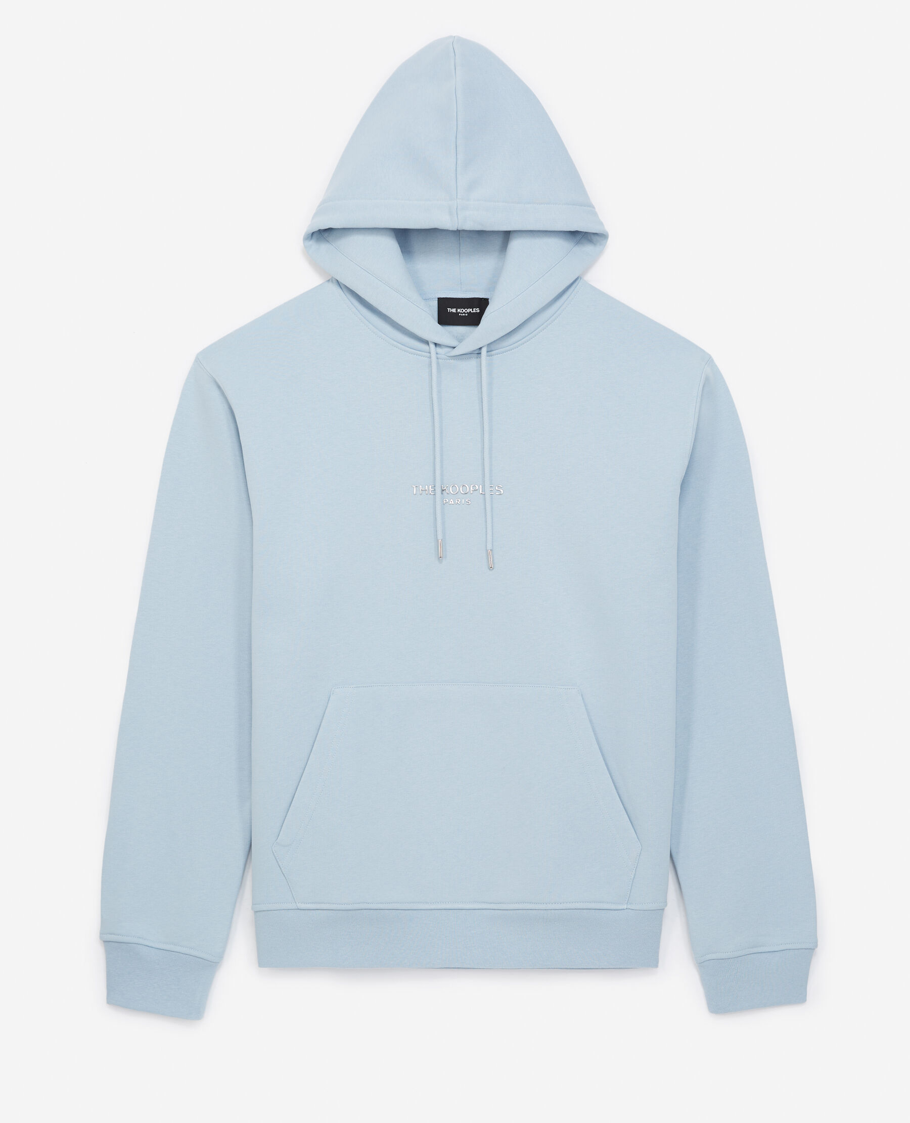 Blue cotton hoodie discount