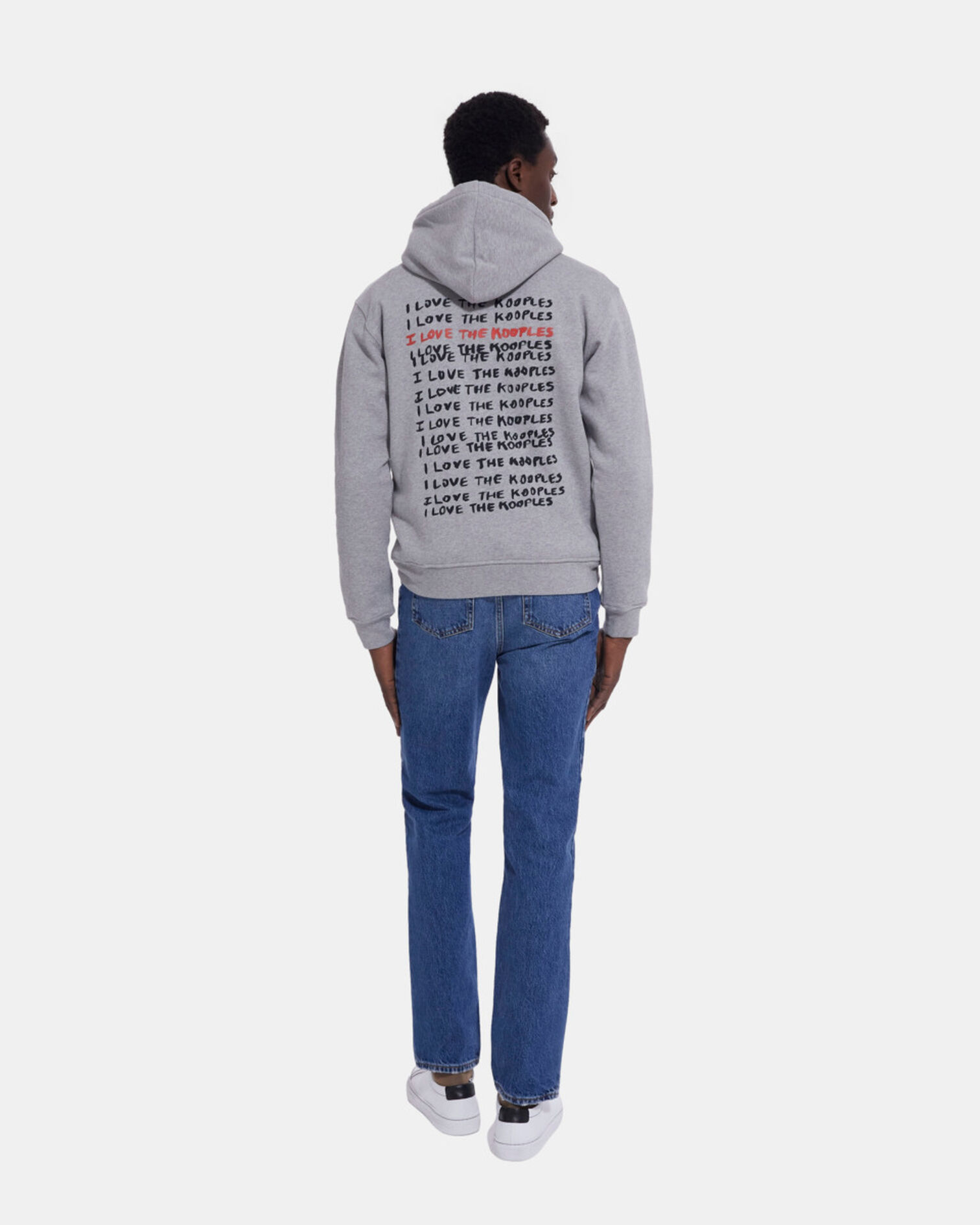 I Love Kooples gray sweatshirt, GREY MELANGE, hi-res image number null