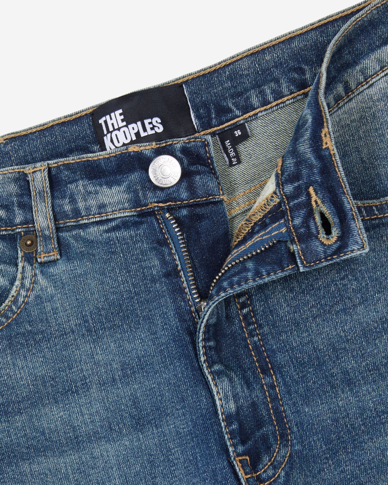 The Kooples F USED RAPIECE faded blue skinny jeans