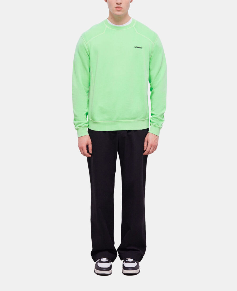 The Kooples HOMBRE VERT FLUO sudadera verde fluorescente logotipo