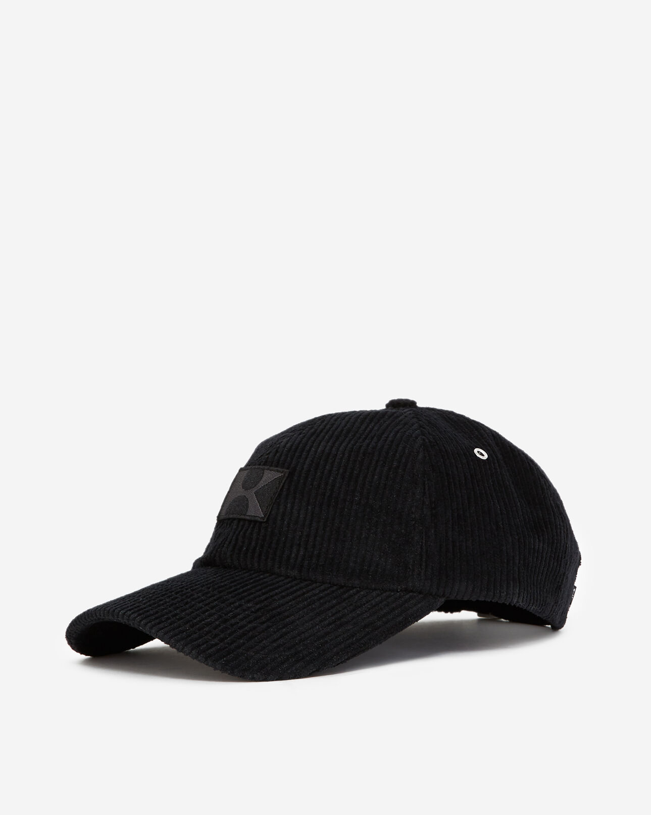 The Kooples MIXTE BLACK casquette noire velours côtelé brodée