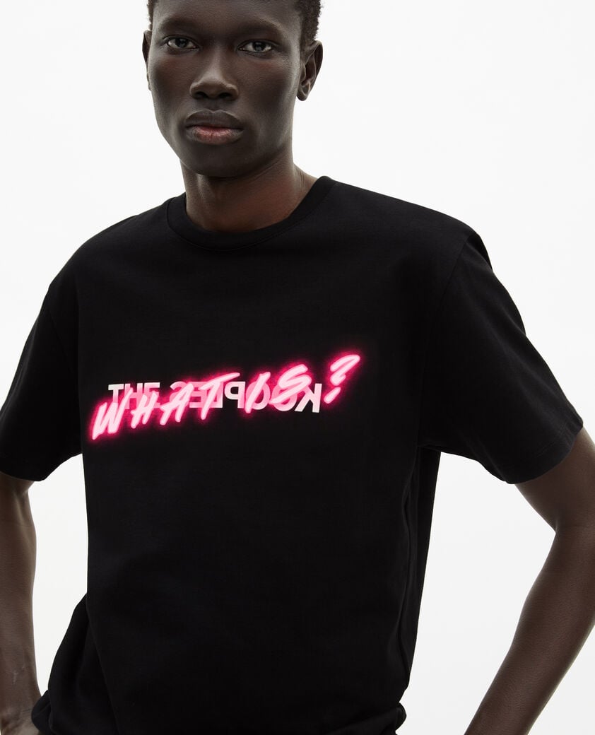 The Kooples MEN BLACK men's what is black t-shirt