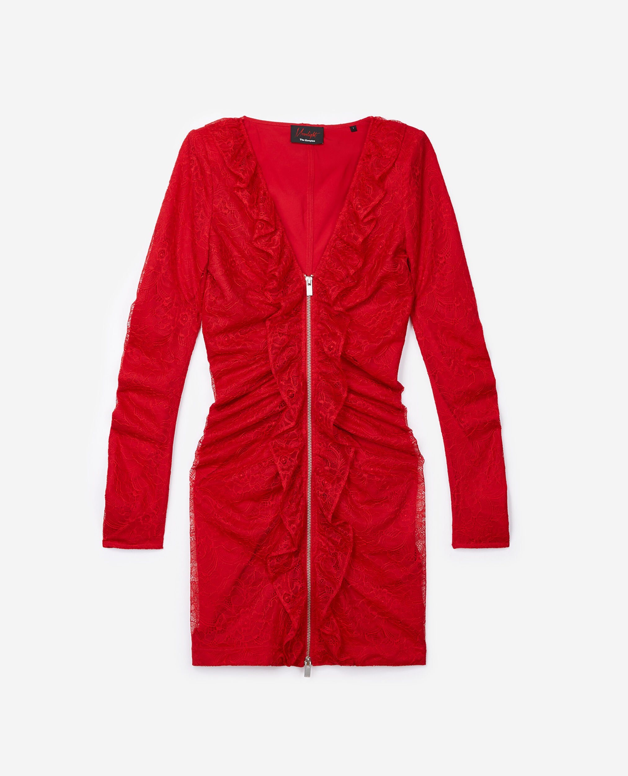 Red lace mini dress, RED, hi-res image number null