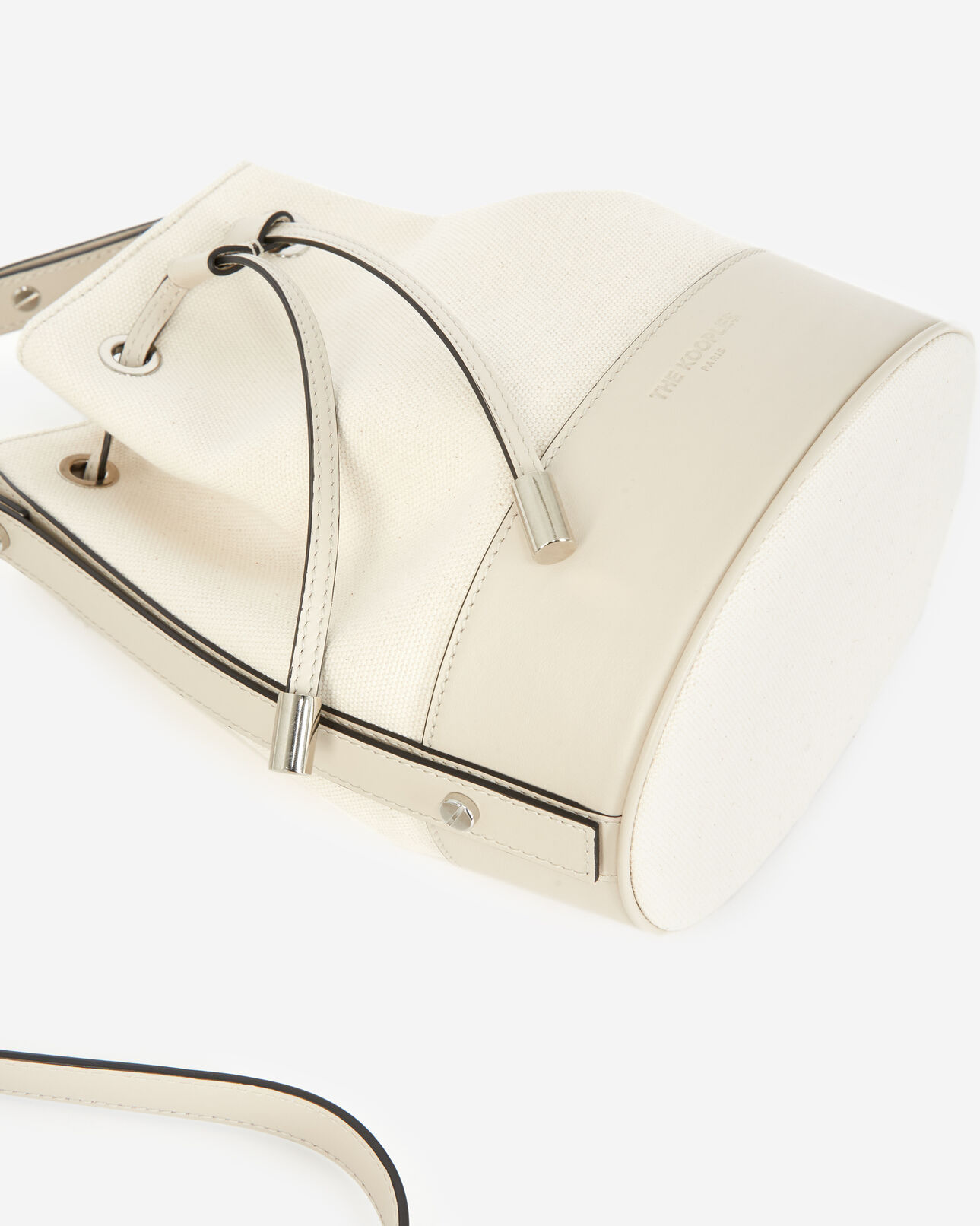 The Kooples DAMEN BEIGE stofftasche medium tina ecrufarben