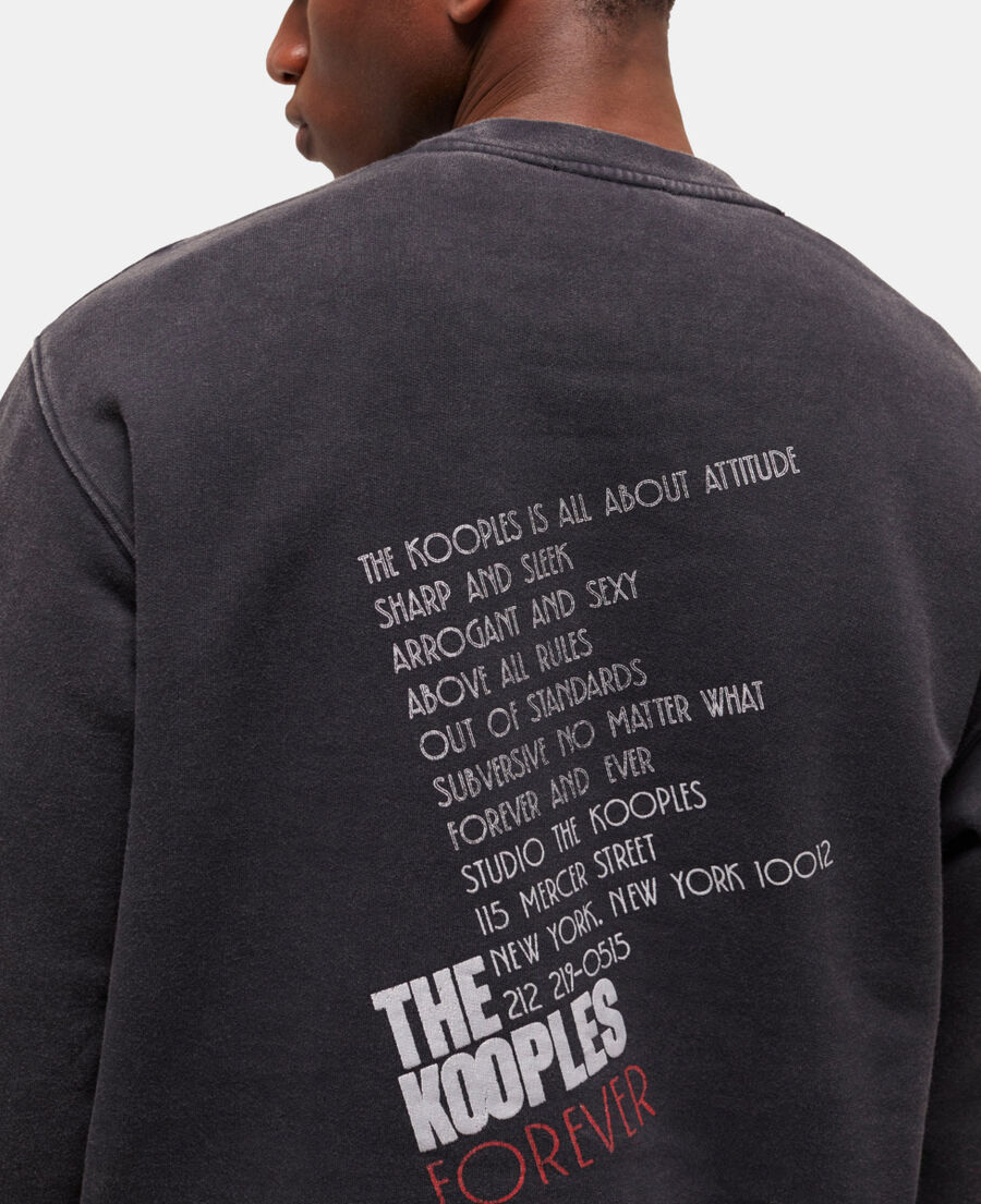 sweatshirt sérigraphié tigre noir