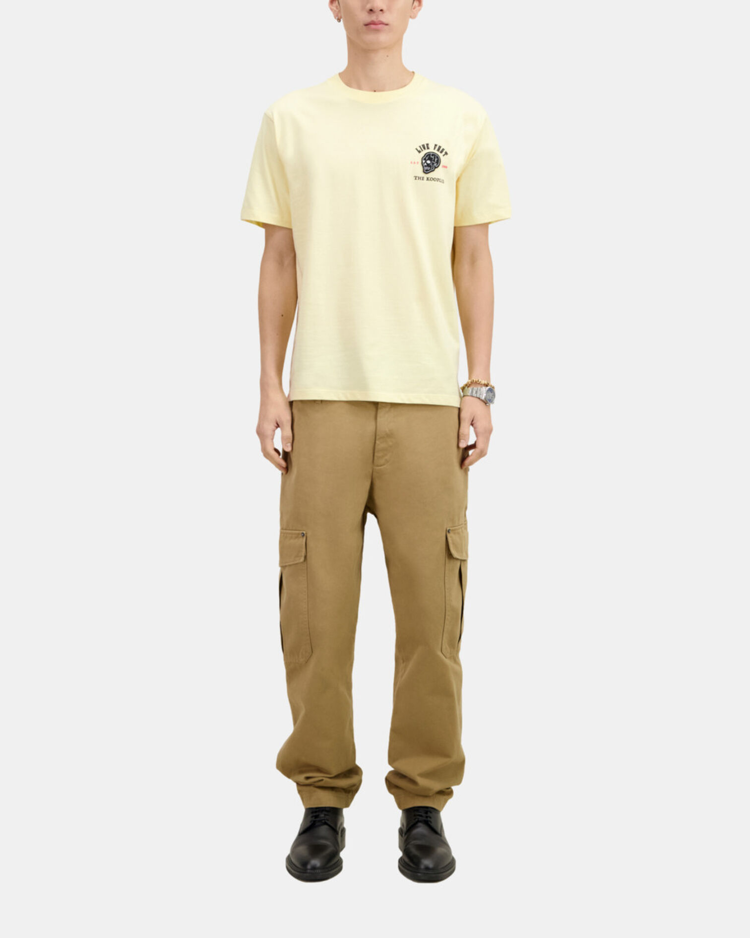 Yellow Live fast t-shirt, LIGHT YELLOW, hi-res image number null