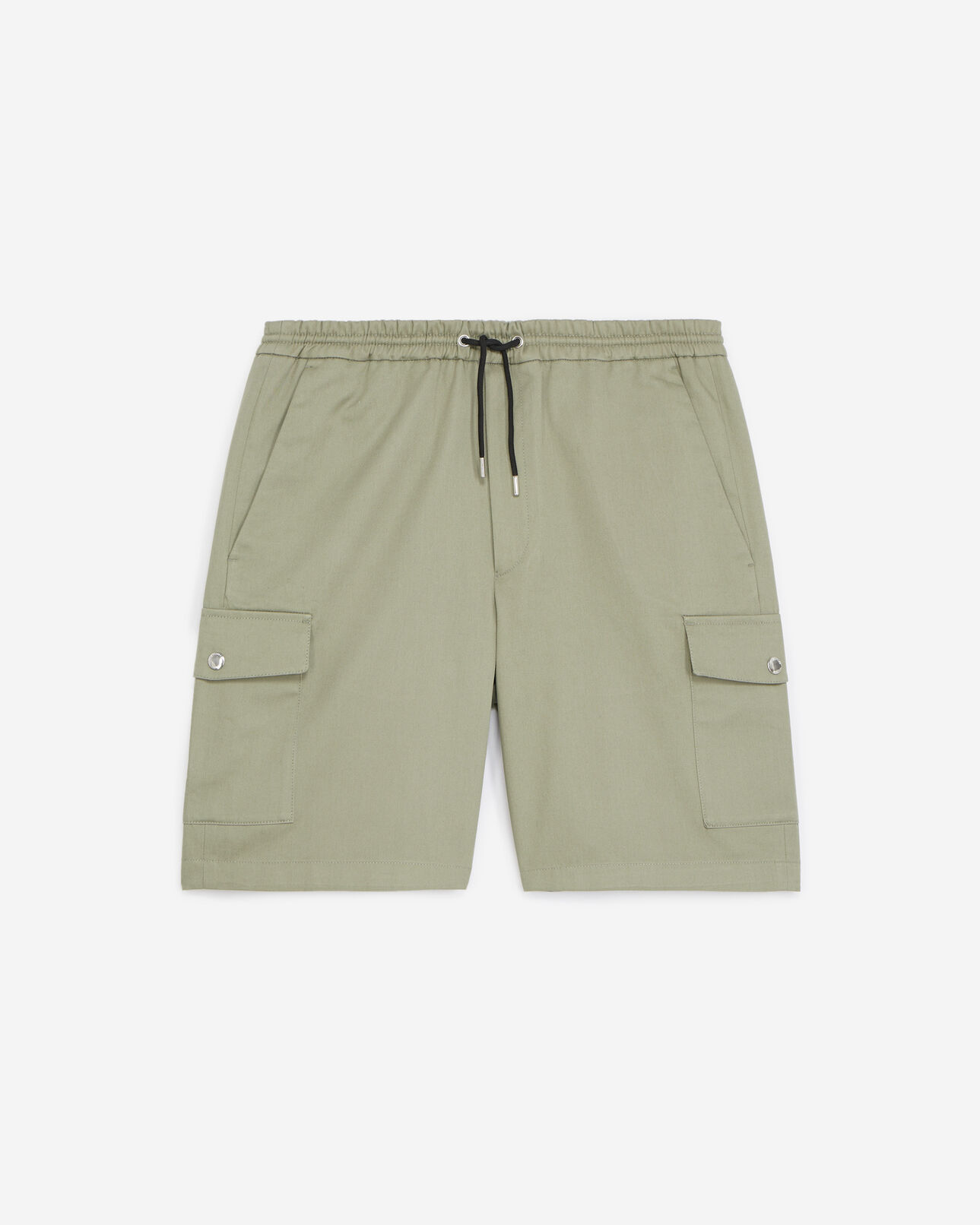 The Kooples MEN KAKI flowing khaki shorts with cargo pockets