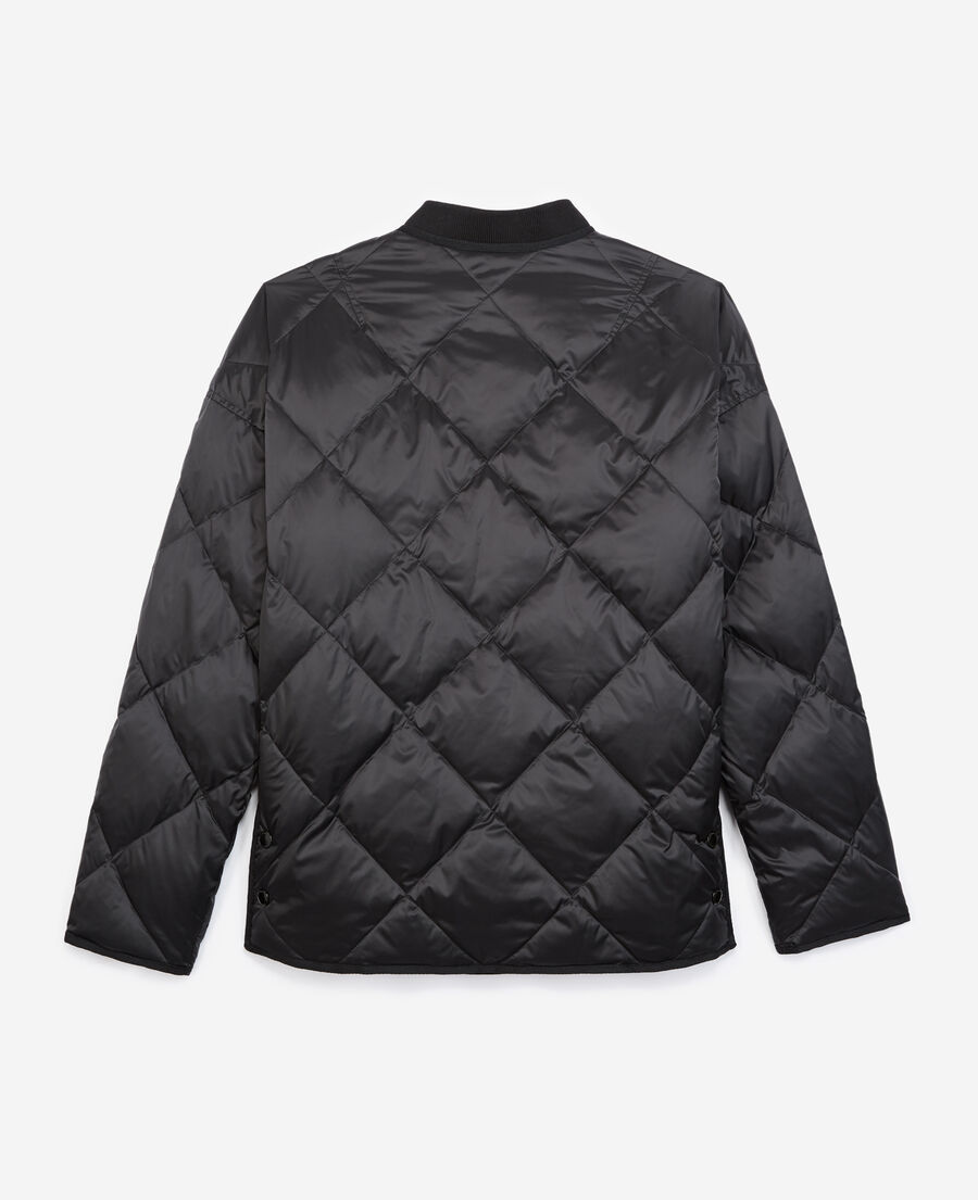 Quilted embroidered jacket w/leather pocket The Kooples UK
