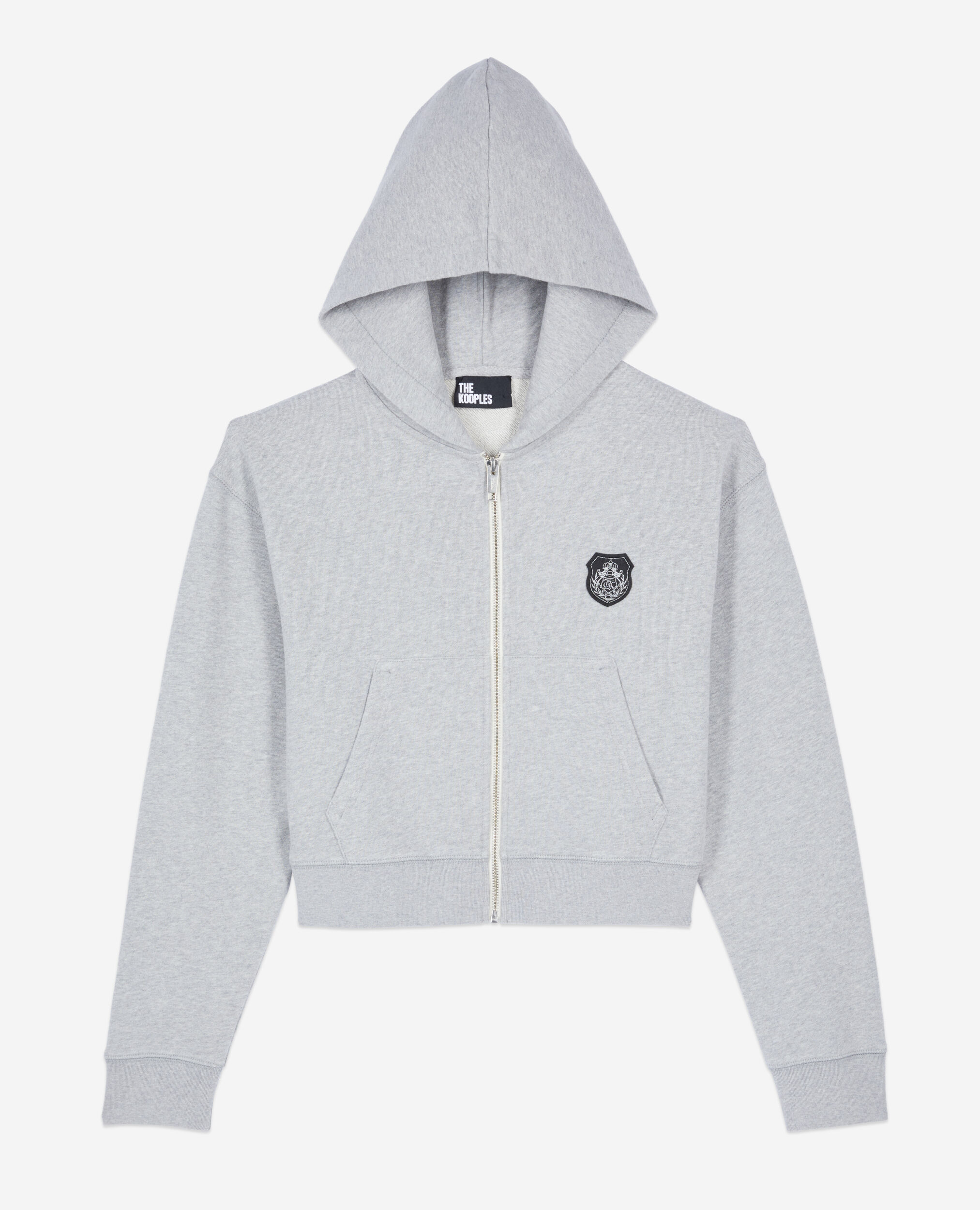 Grey Blazon hoodie, LIGHT GREY MELANGE, hi-res image number null