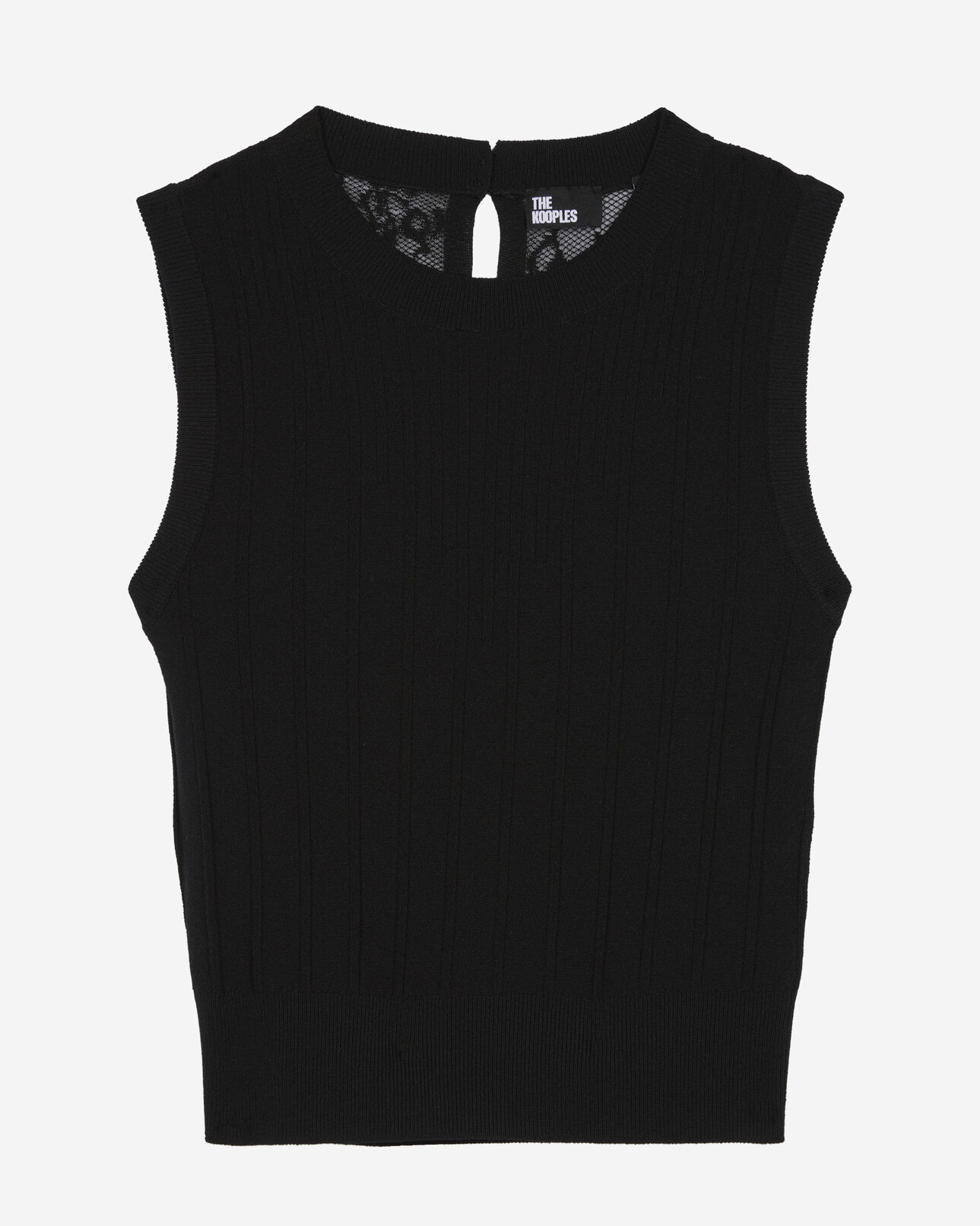 The Kooples FEMME BLACK top en maille noir