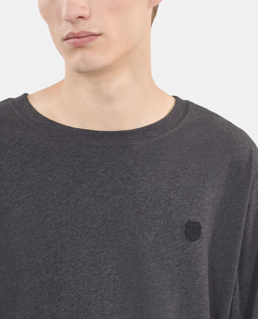 The Kooples HOMME ANTHRACITE MELANGE t-shirt manches longues gris