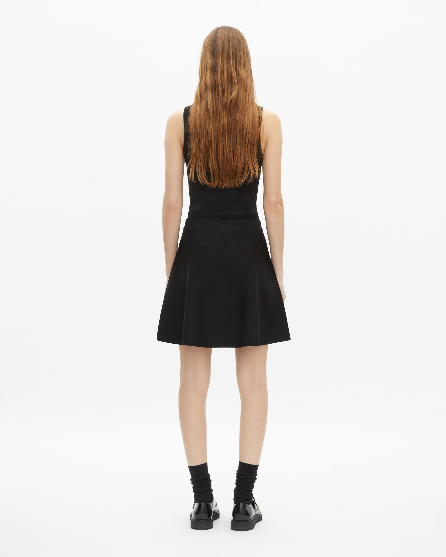 Short black mesh skirt, BLACK, hi-res image number null