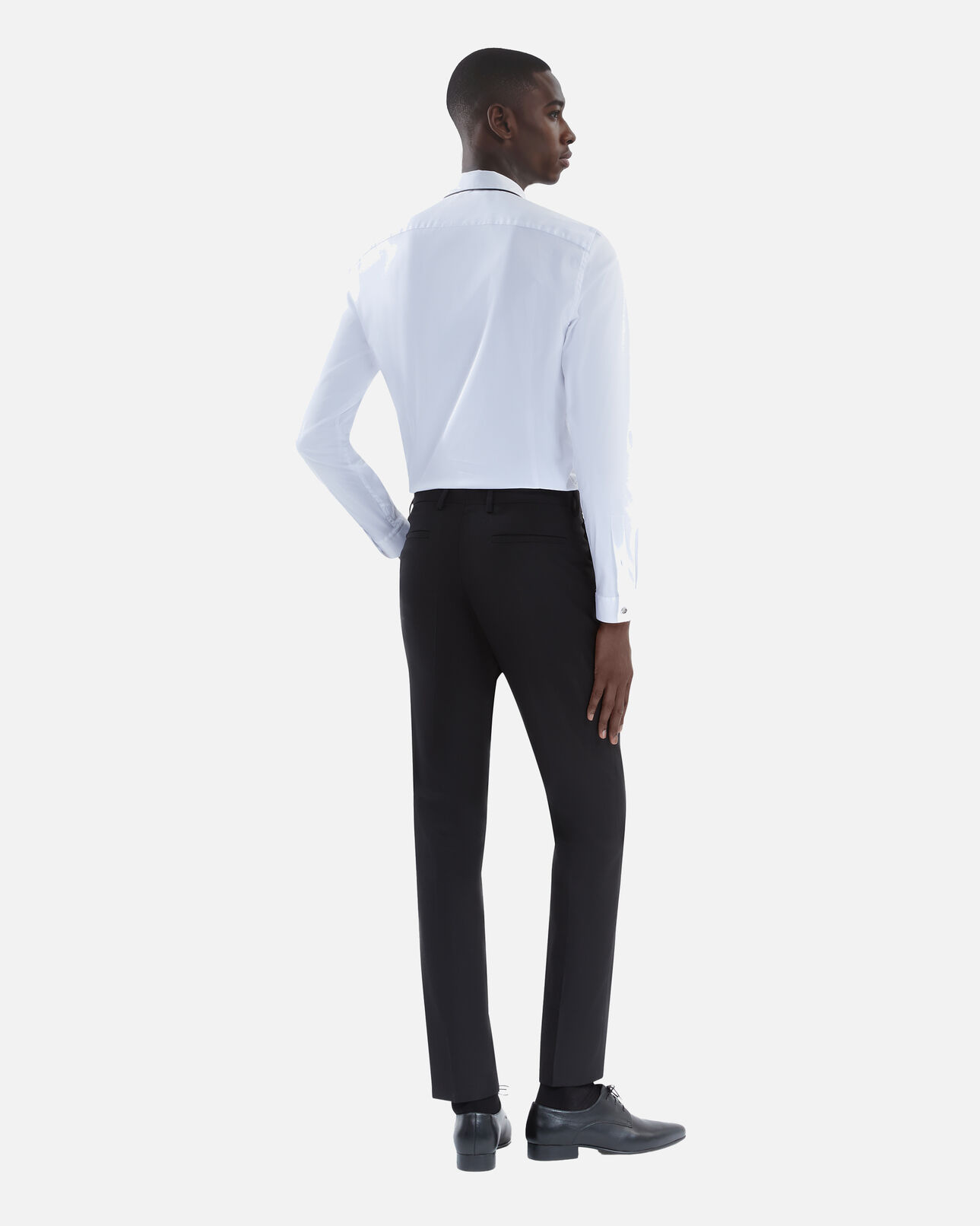 The Kooples MEN BLACK black wool suit pants slim fit