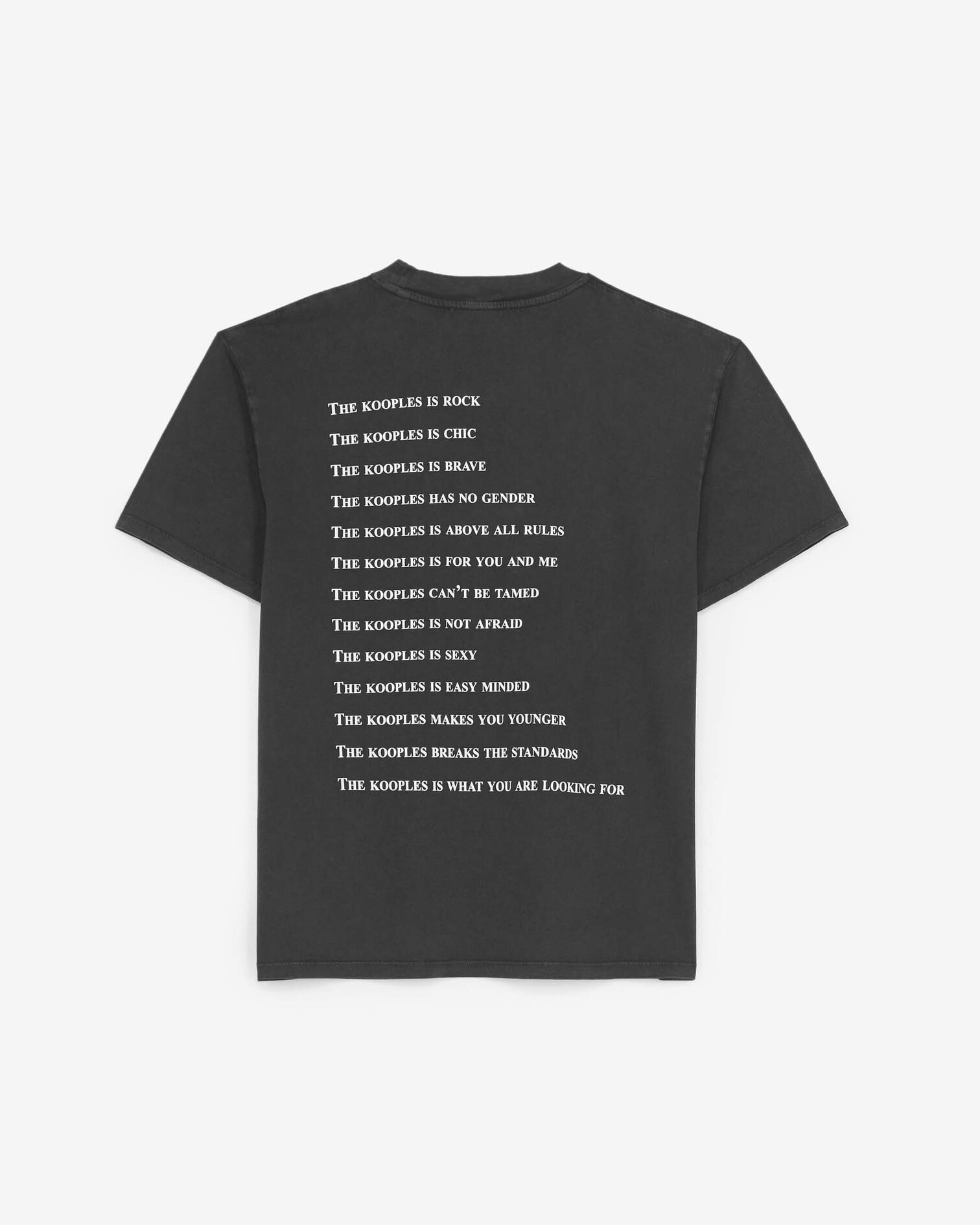 T-shirt noir coton imprimé What is, BLACK WASHED, hi-res image number null