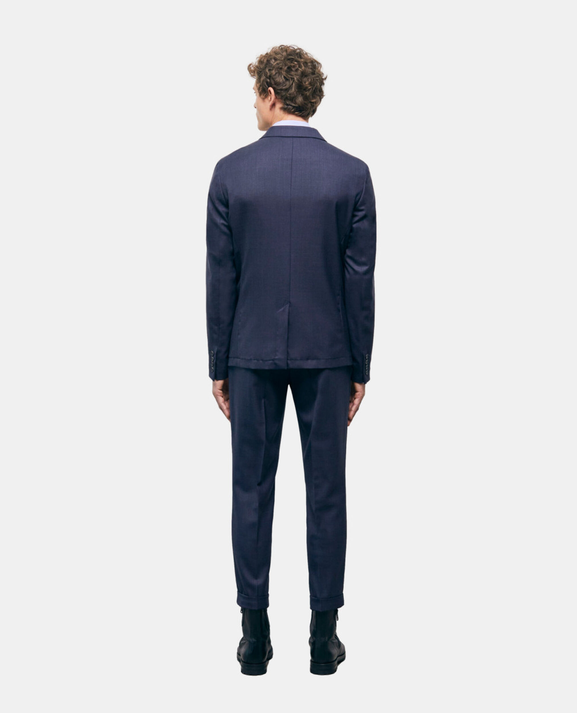 Navy blue wool suit jacket, NAVY, hi-res image number null