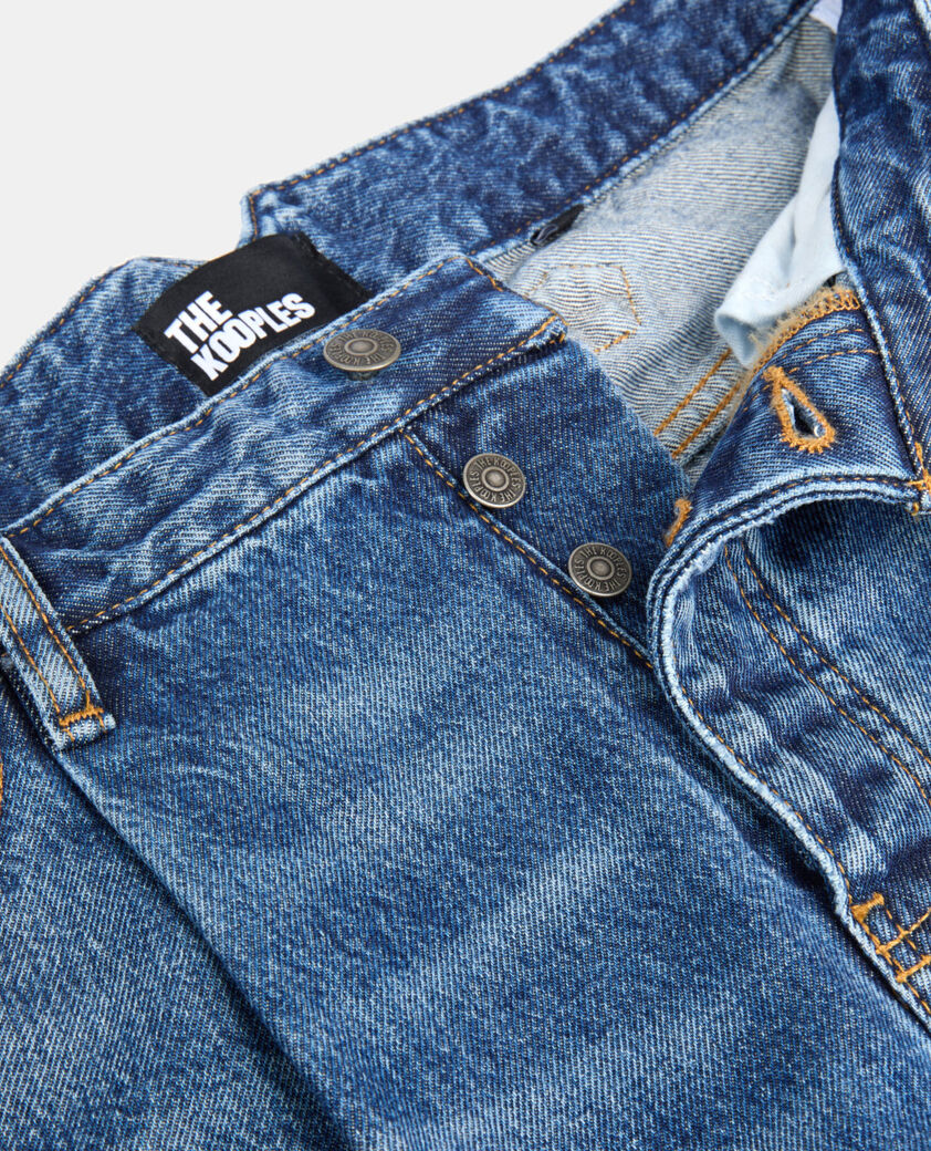 The Kooples MEN BLUE ELECTRIC dark blue wide-leg jeans