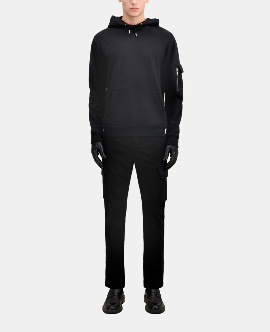 Men's Black hoodie with logo The Kooples US