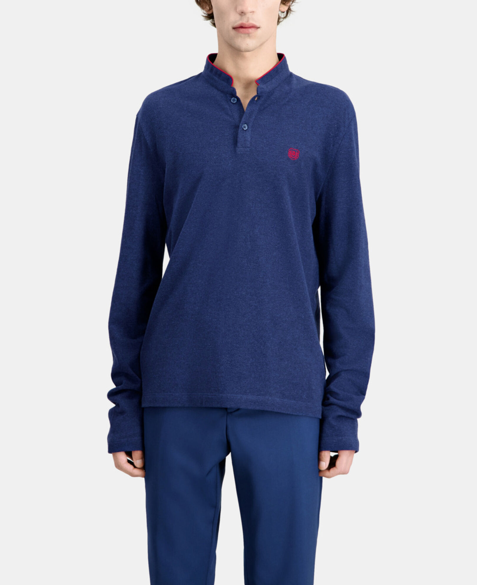 The Kooples HERREN NAVY marineblaues poloshirt aus baumwolle