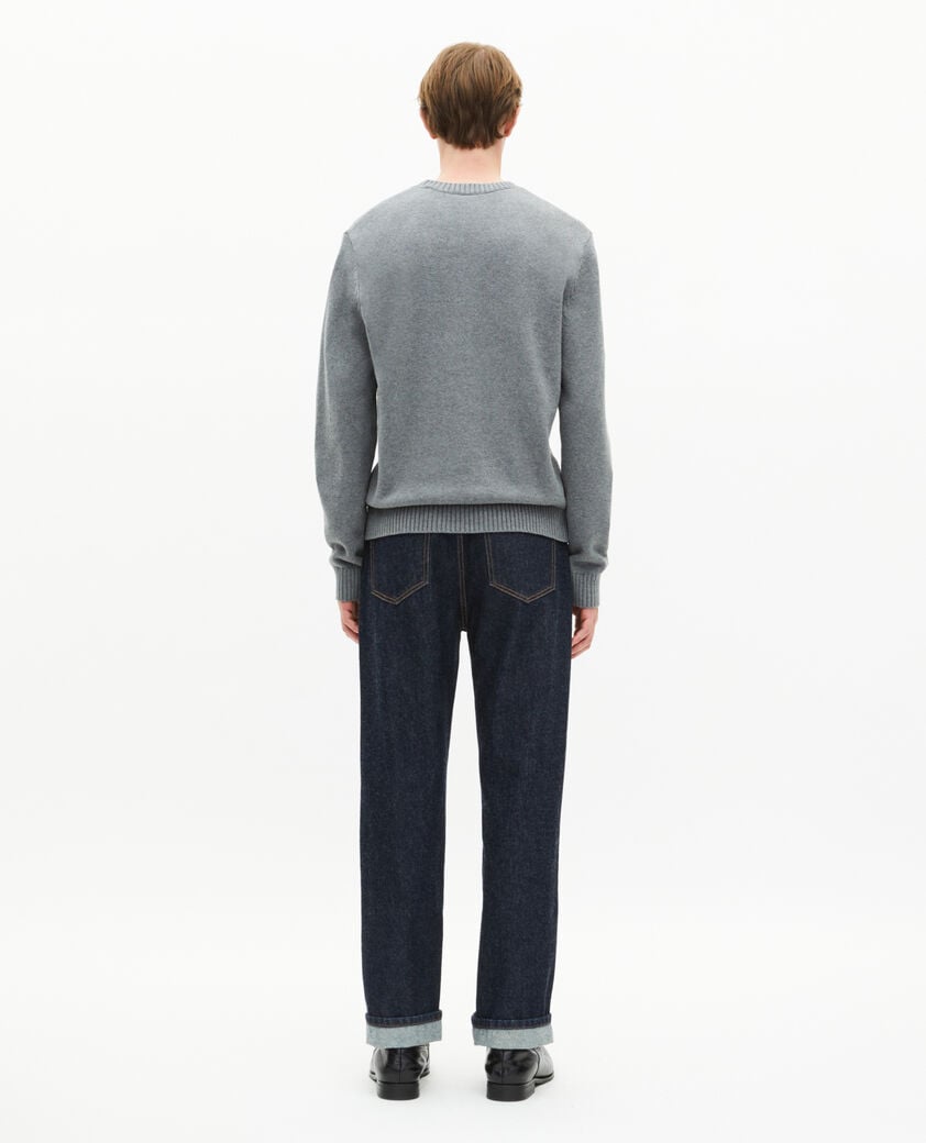 The Kooples H DARK GREY MELANGE light grey skull sweater